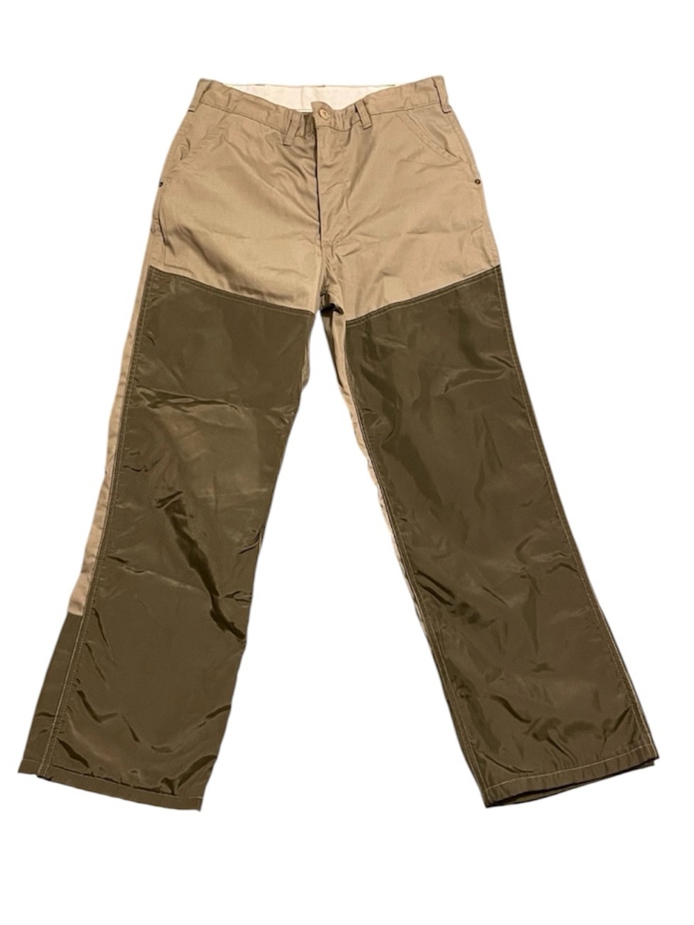 Vintage 80s Saf-T-Bak Pants Duck Canvas Brush Briar Proof Hunting USA-Made 36x26